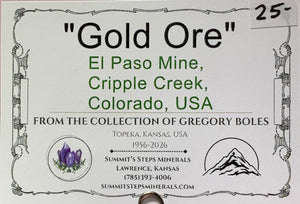 "Gold Ore", Cripple Creek, Colorado
