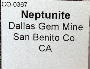 Neptunite on Natrolite, Dallas Gem Mine, California, USA