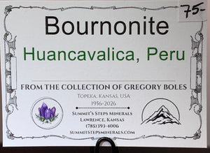 Bournonite, Peru