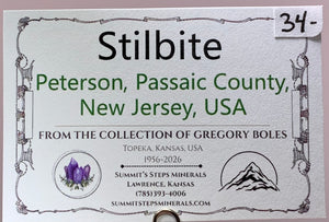 Stilbite, Peterson, New Jersey, USA