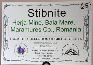 Stibnite, Herja Mine, Romania