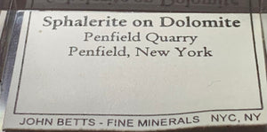 Sphalerite, Penfield Quarry, New York