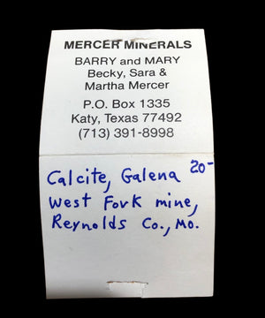 Calcite w/ Galena, West Fork Mine, Missouri, USA