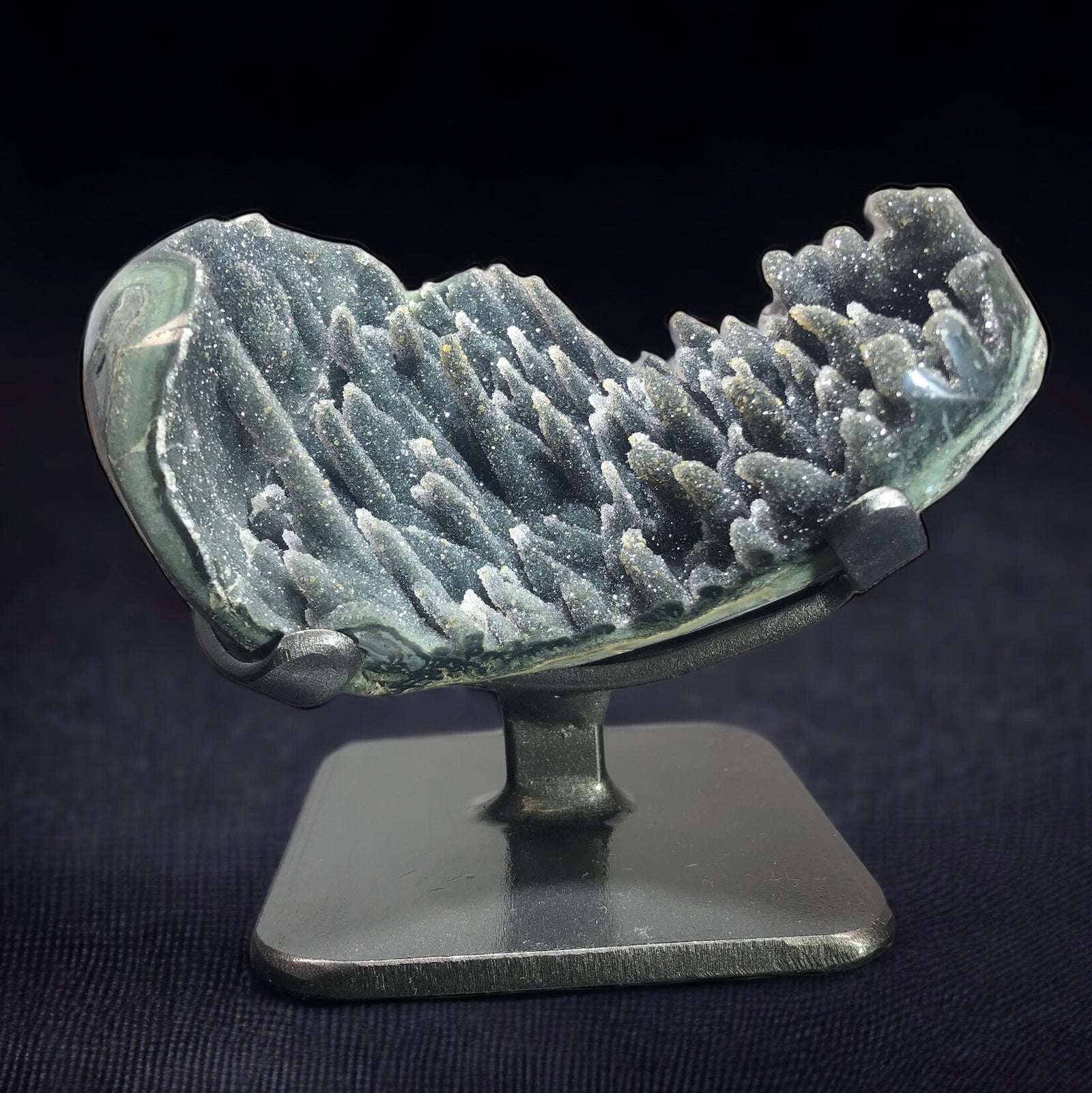 Drusy Quartz Stalactites w/ Goethite inclusions, Uruguay