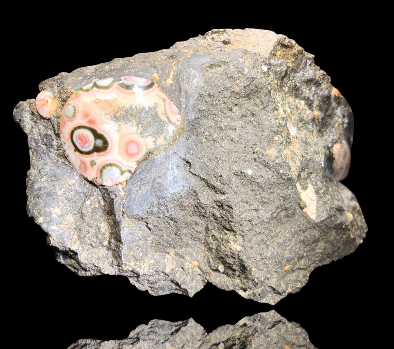 Thomsonite w/ Basalt, Lake Superior, Minnesota, USA