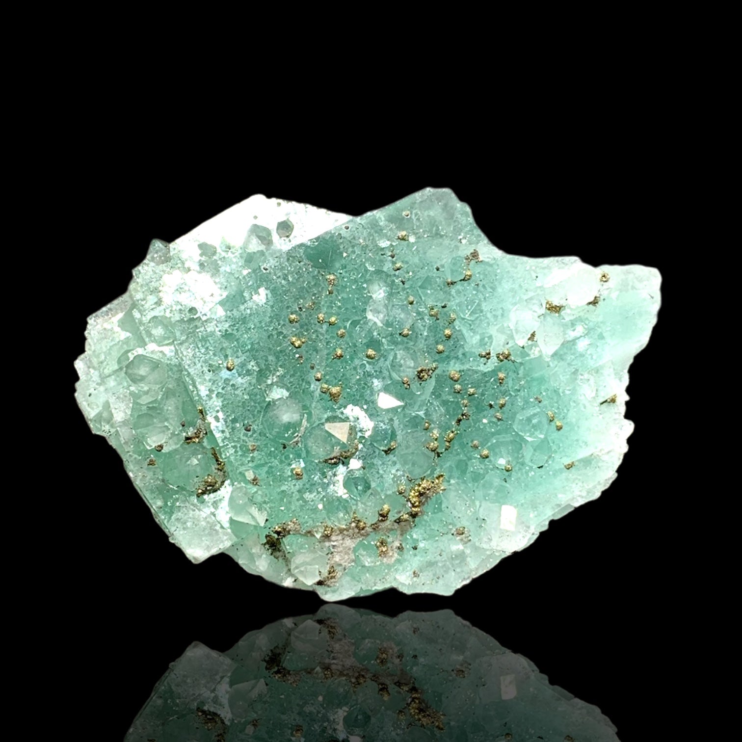 Fluorite w/ Pyrite, El Hammam Mine, Khemmiset Province, Morocco.