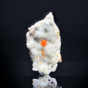 Wulfenite on Hemimorphite, Red Cloud Mine, Arizona