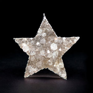 Drusy Quartz Star Ornament, Uruguay