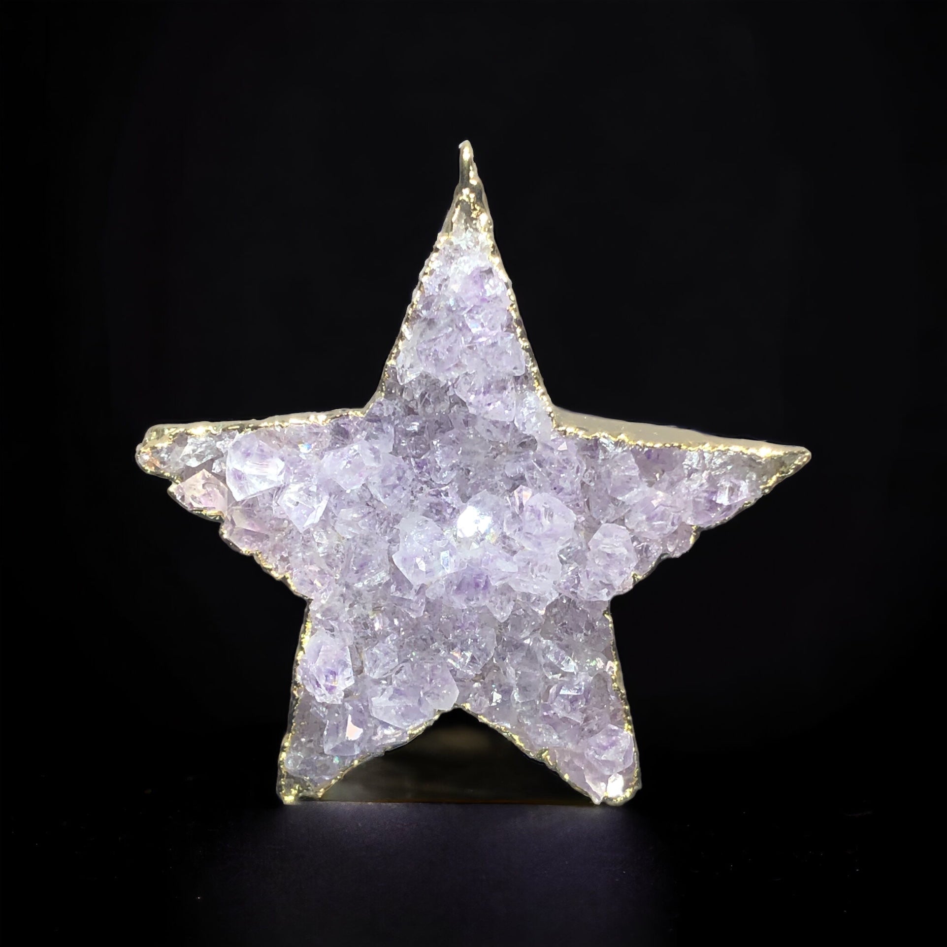 Drusy Quartz Star Ornament, Uruguay
