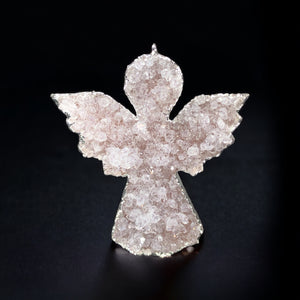 Drusy Quartz Angel Ornament, Uruguay