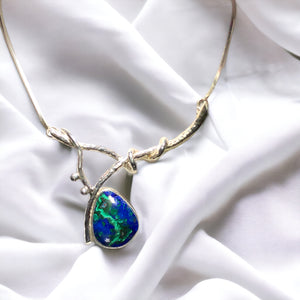 Azurite/Malachite Silver Pendant