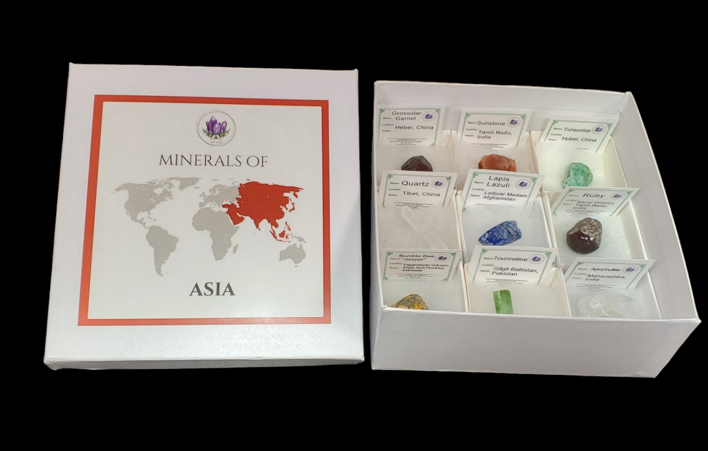 Minerals of Asia, Set of 9