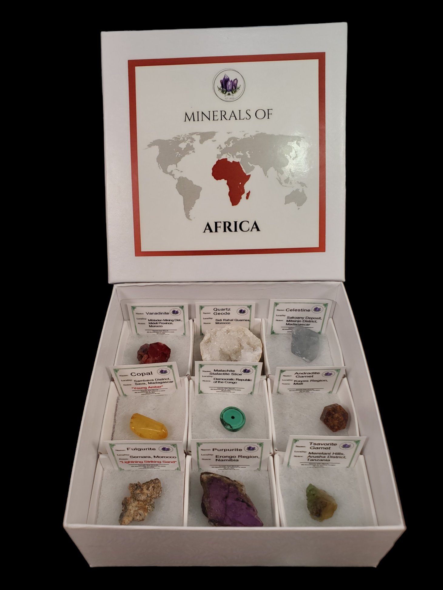 Minerals Of Africa, Set of 9