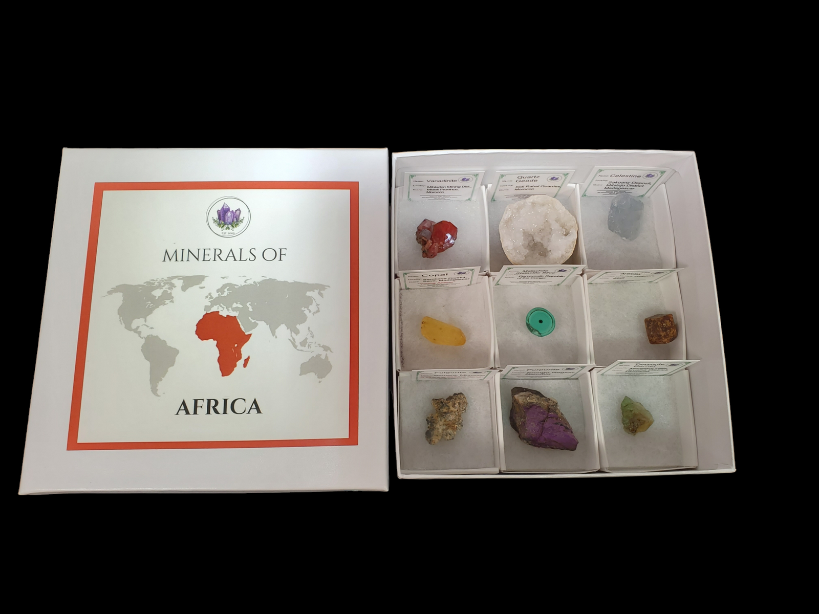Minerals Of Africa, Set of 9