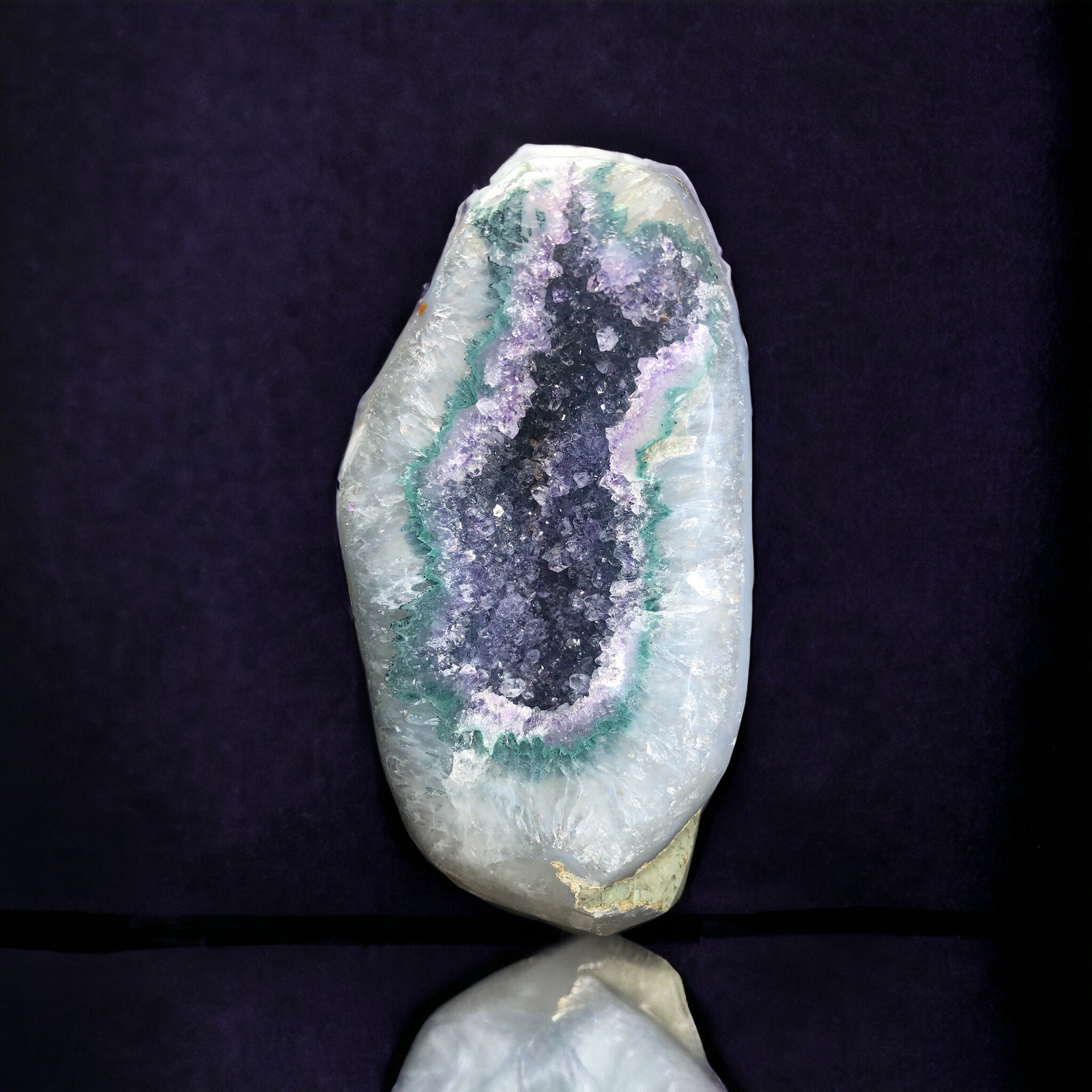 Amethyst w/ Celadonite, Artigas, Uruguay