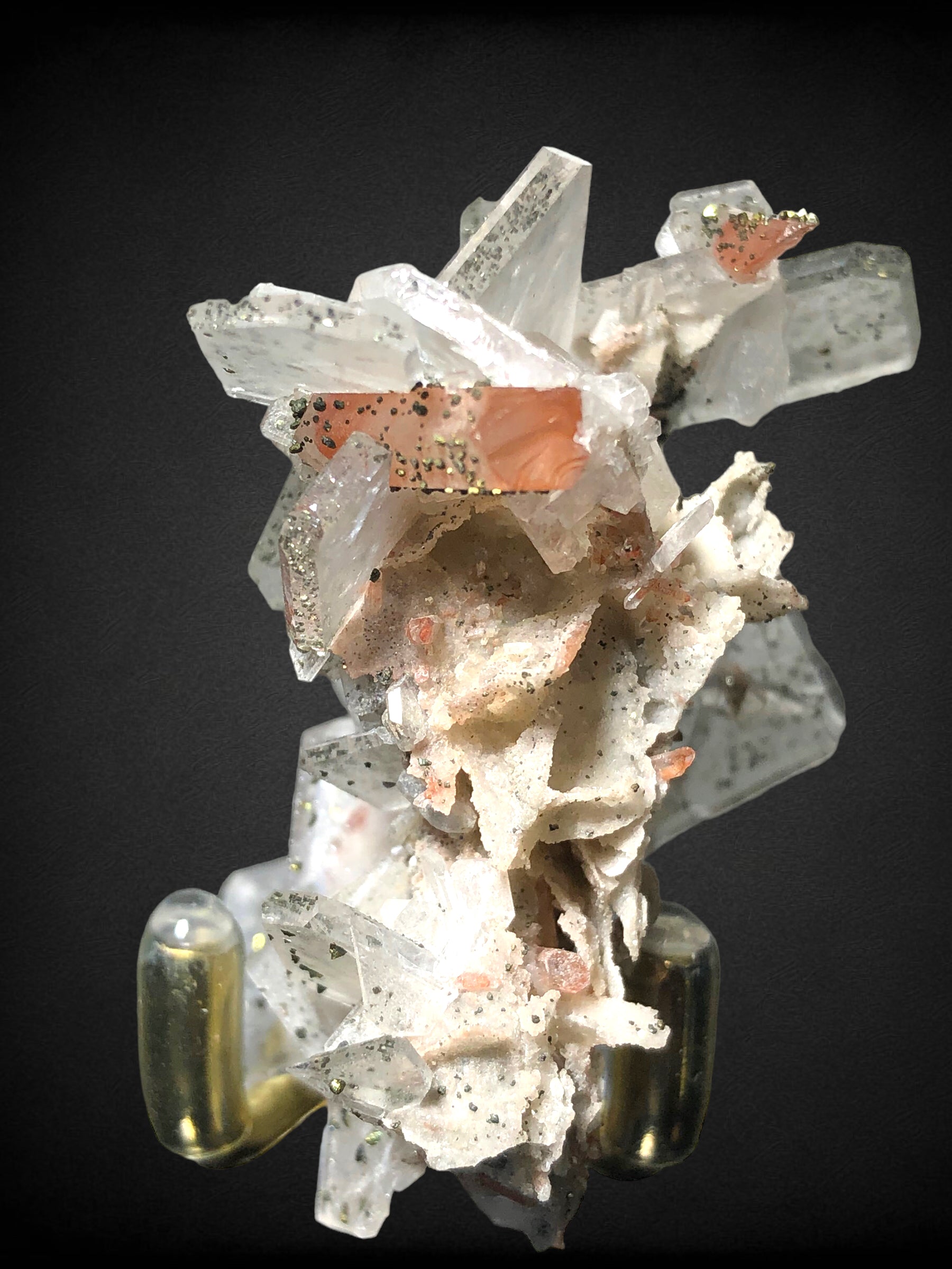 Hydroxyapophyllite w/ Chalcopyrite, Hematite, & Quartz, South Africa