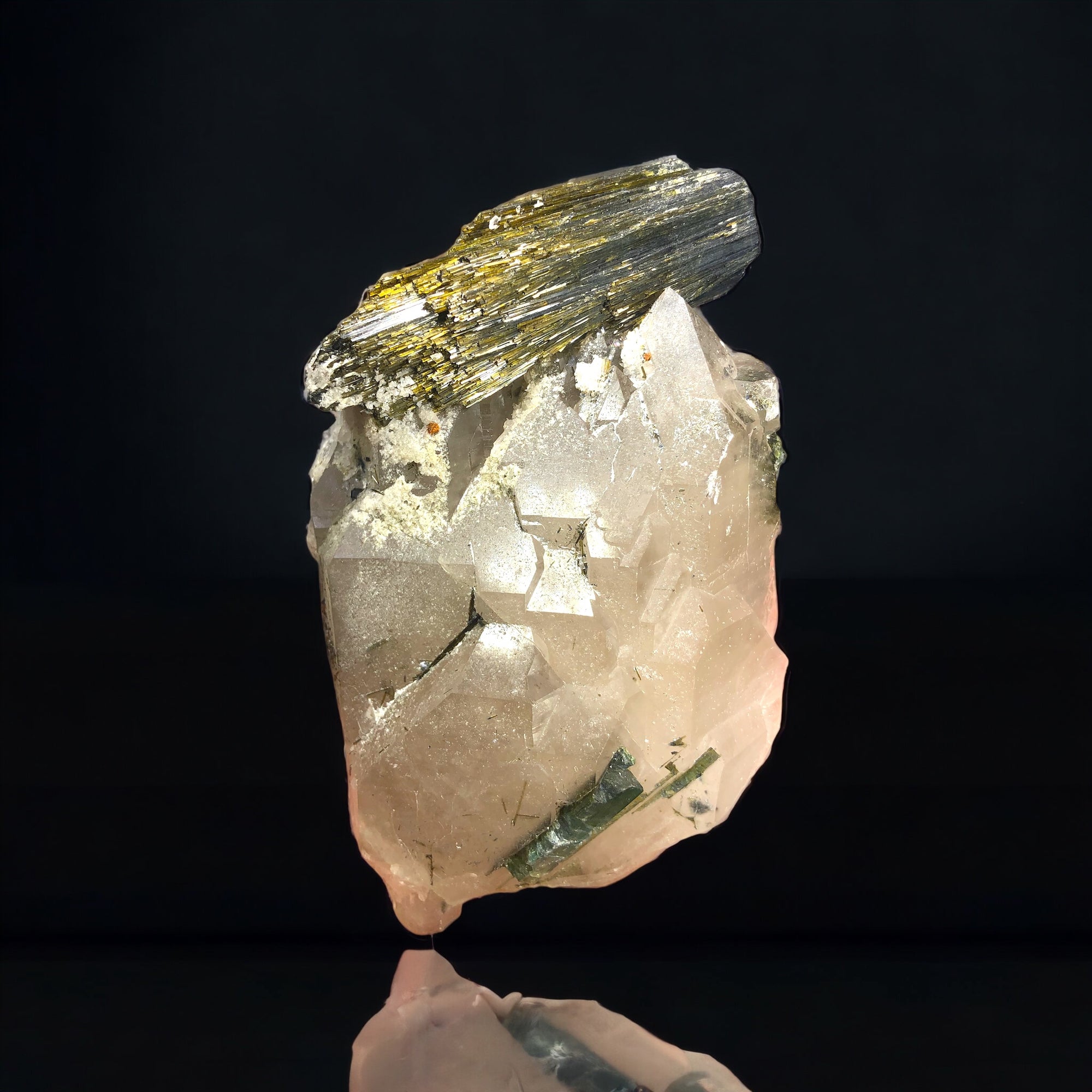 Verdelite Tourmaline w/ Quartz, Aricanga Mine, Brazil