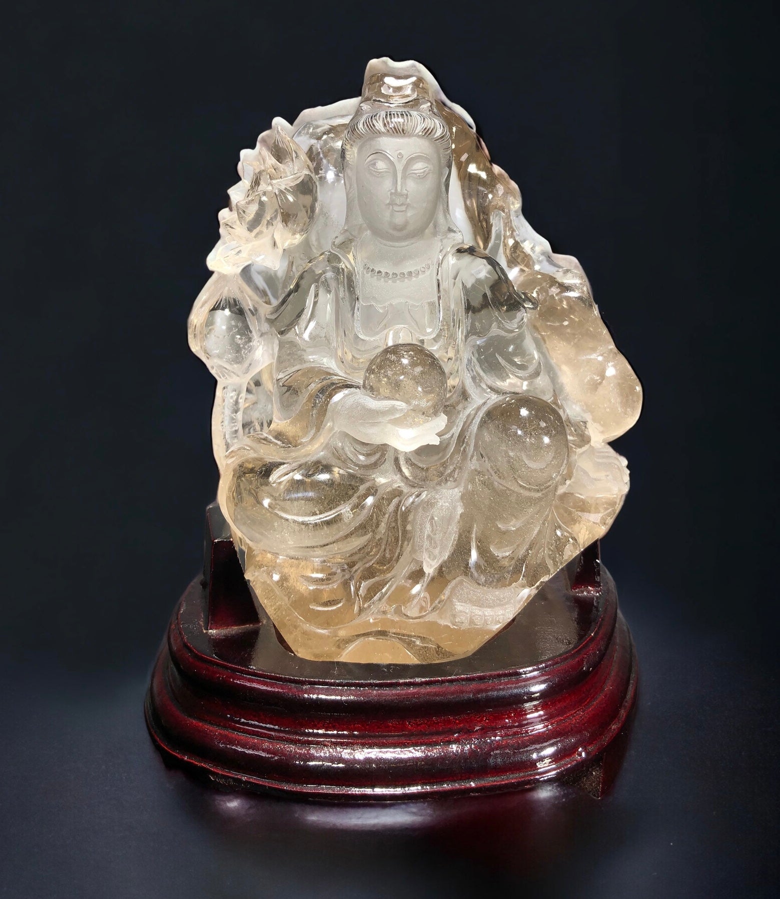 Reserved for Adam, Deposit, Quan Yin Smoky Quartz Carving