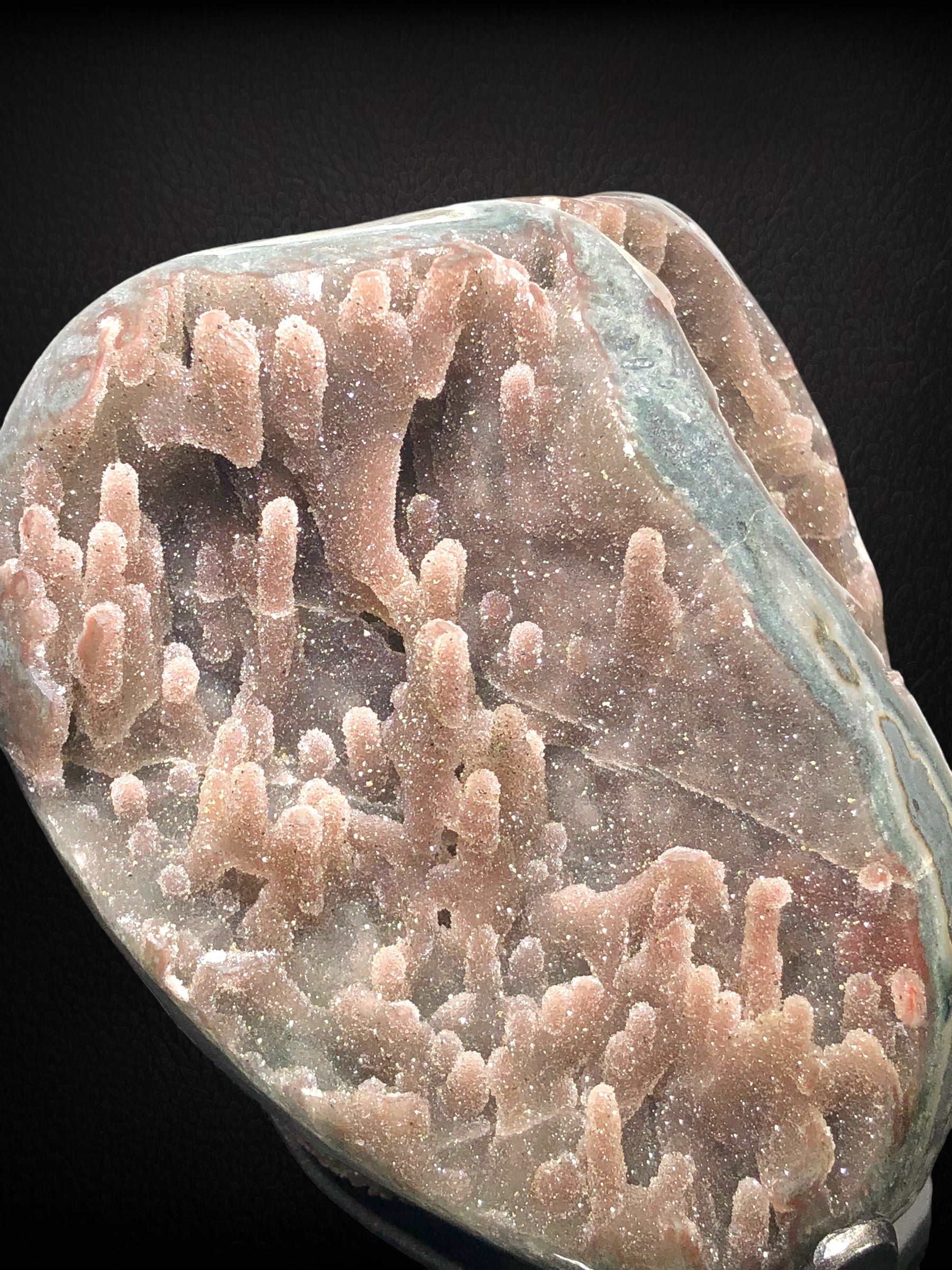 Drusy Quartz Stalactite w/ Custom Stand
