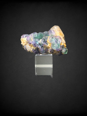 Fluorite w/ Goshenite, Muscovite, & Schorl