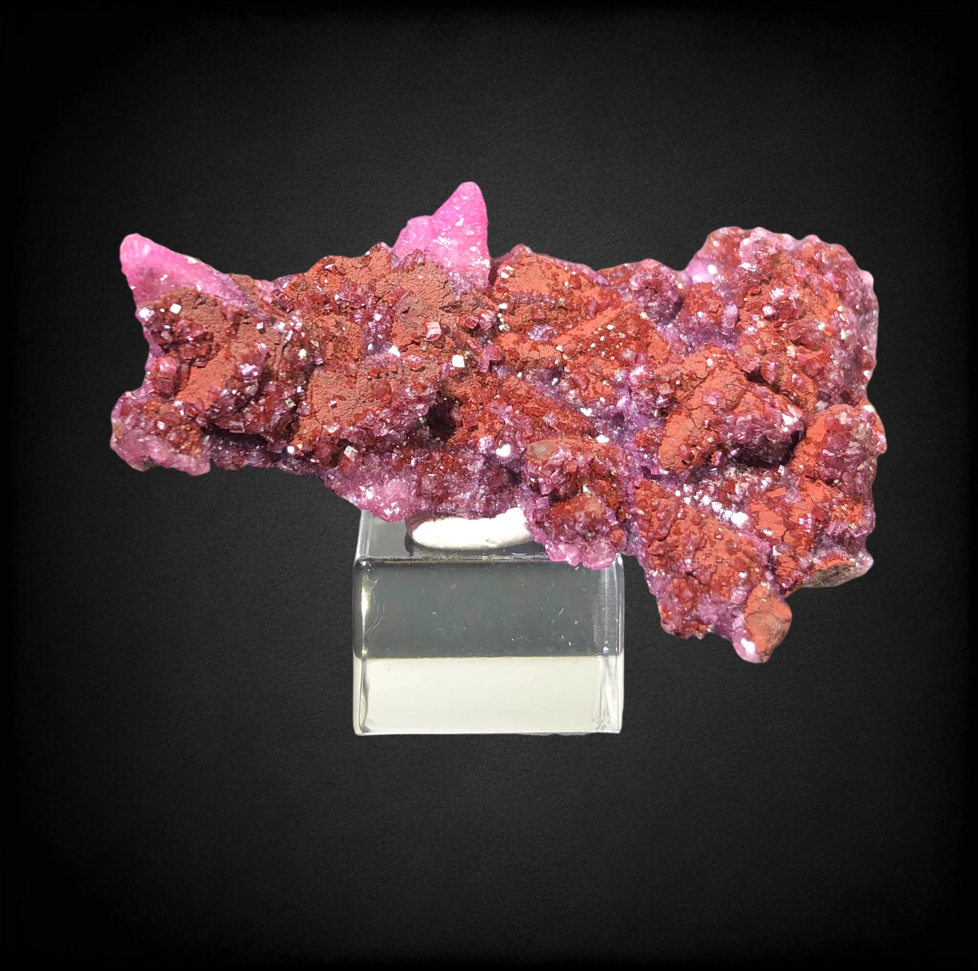 Cobaltoan Calcite w/ Hematite, Morocco