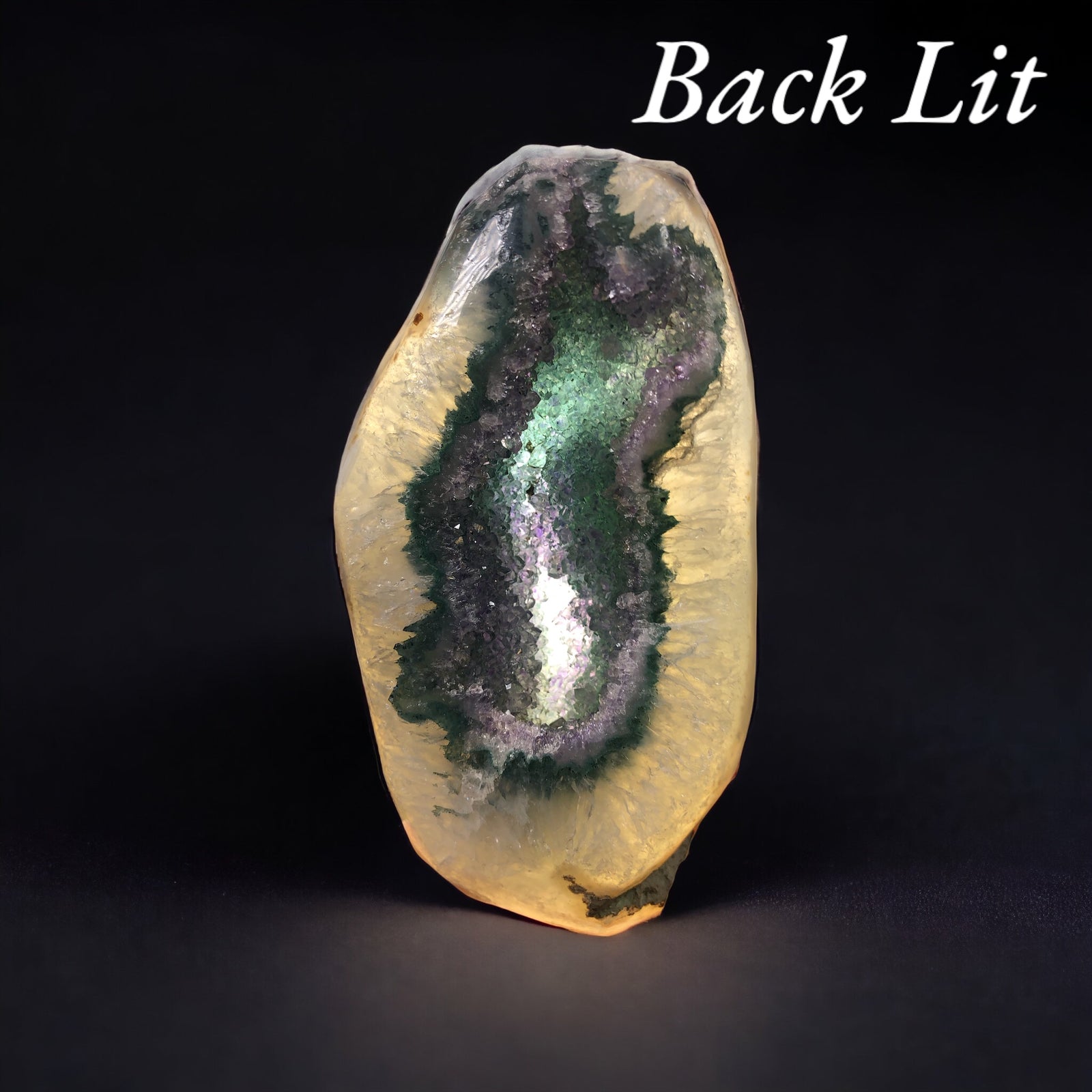 Amethyst w/ Celadonite, Artigas, Uruguay