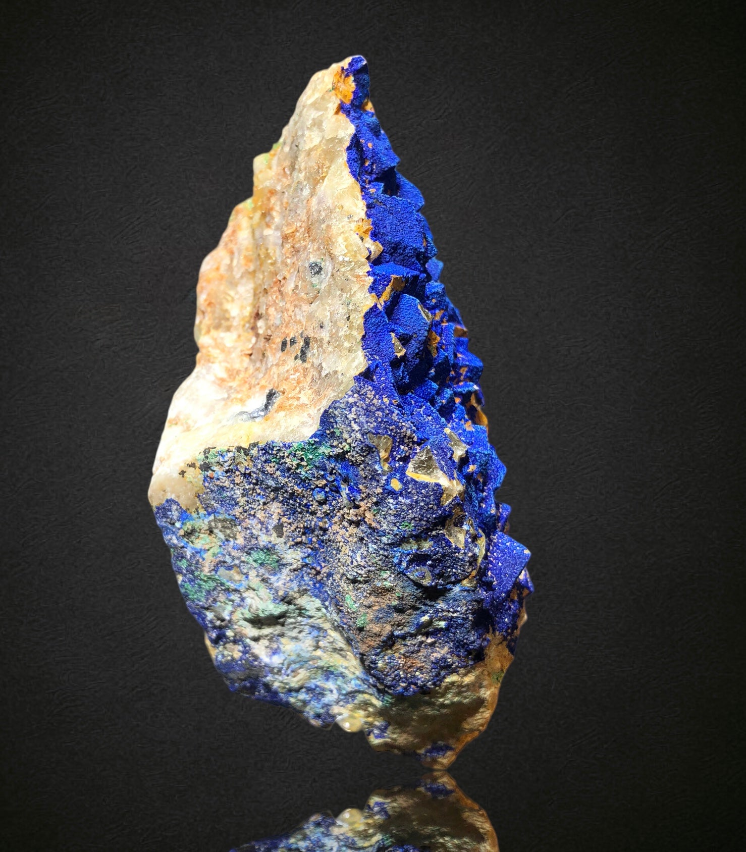 Azurite w/ Fluorite, Morocco