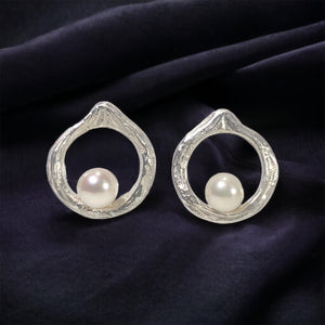 Silver Pearl Earrings