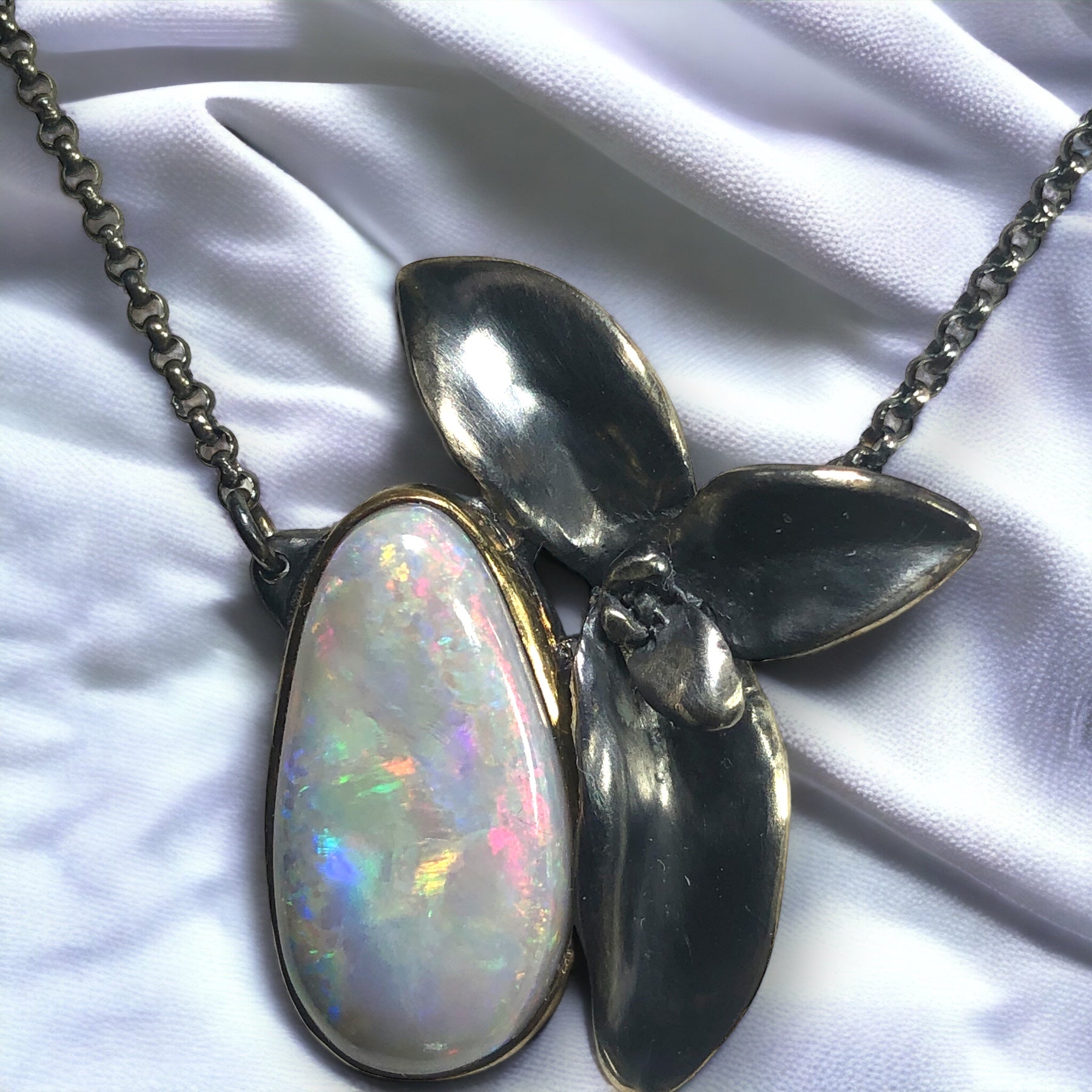 Australian Opal Jade Plant Pendant