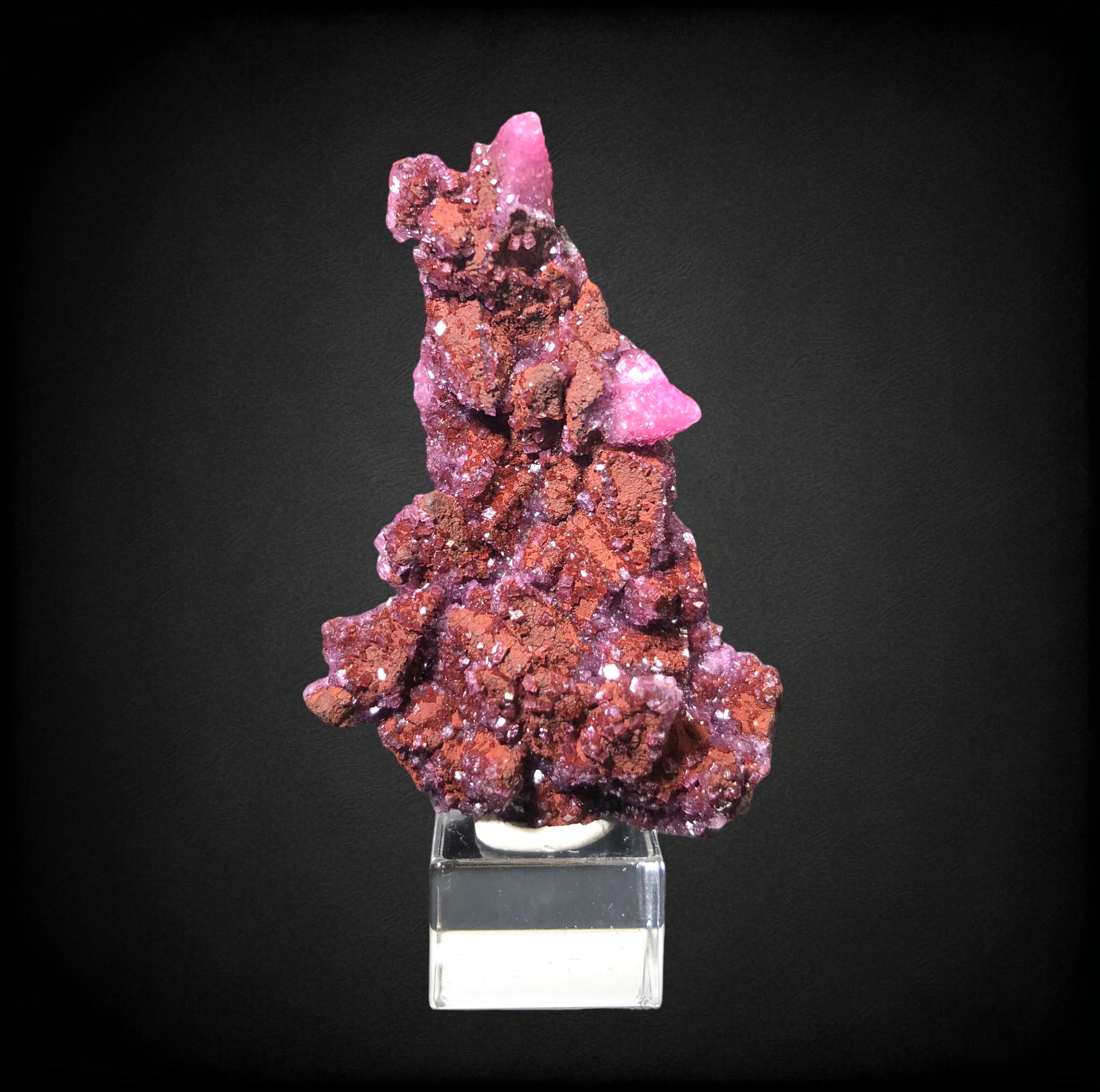 Cobaltoan Calcite w/ Hematite, Morocco