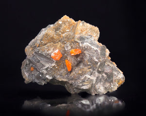 Wulfenite w/ Calcite & Mimetite, North Geronimo Mine, Arizona