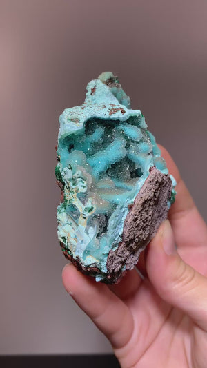 Chrysocolla Pseudomorph, Lualaba, DR Congo