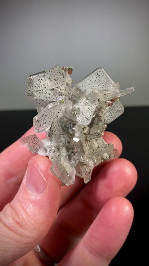 Hydroxyapophyllite w/ Chalcopyrite, Hematite, & Quartz, South Africa