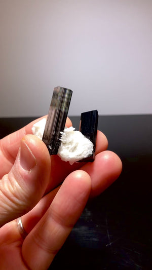 Schorl Tourmaline on Cleavelandite, Shigar District, Pakistan