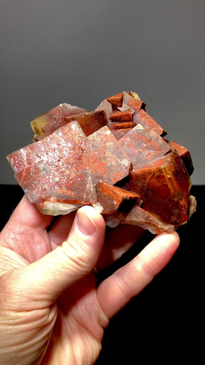 Fluorite w/ Hematite inclusions, Jorf, Morocco