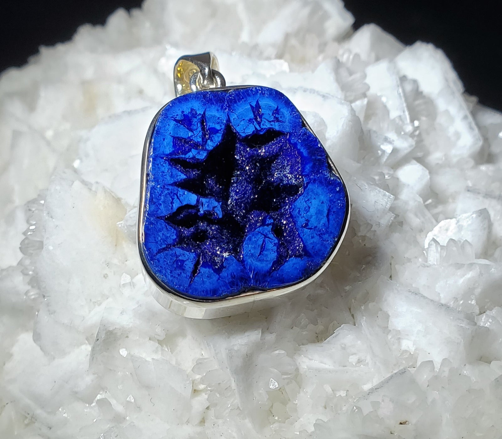 Azurite Geode Pendant