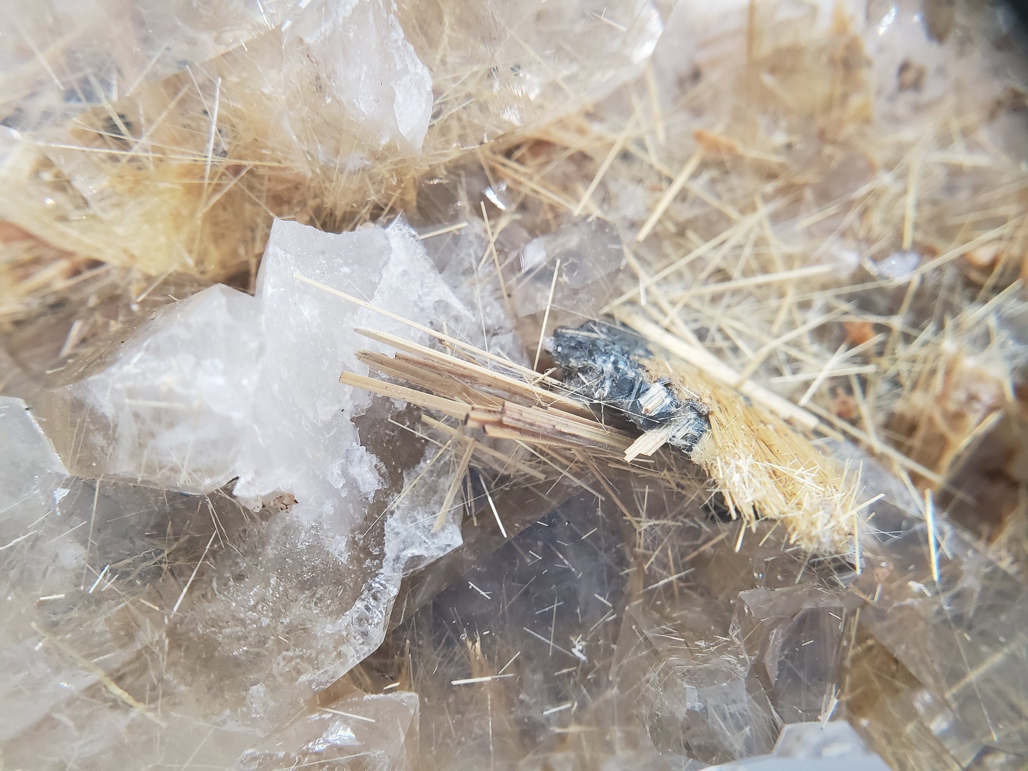 Rutile and Hematite w/ Smoky Quartz