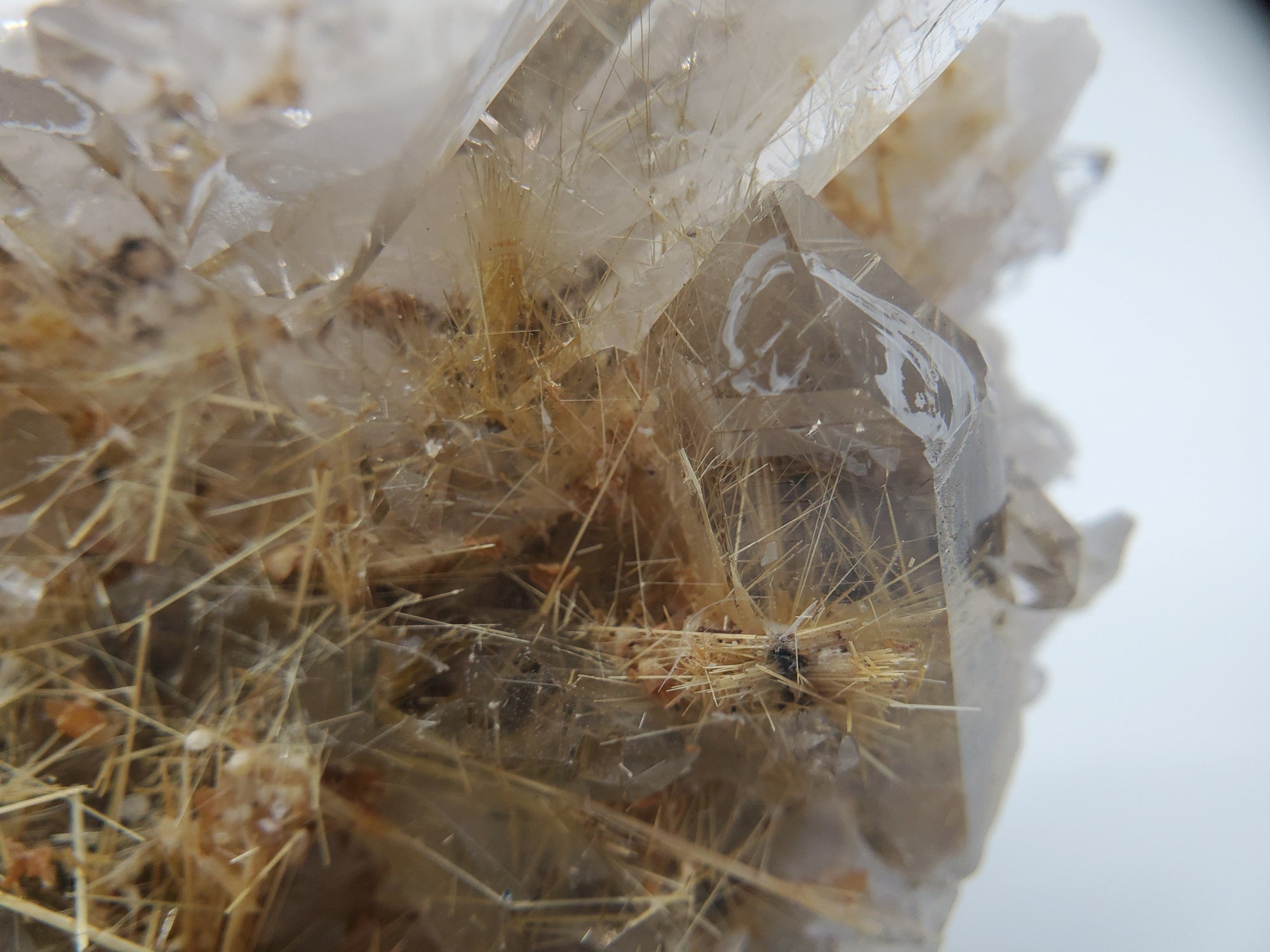 Rutile and Hematite w/ Smoky Quartz