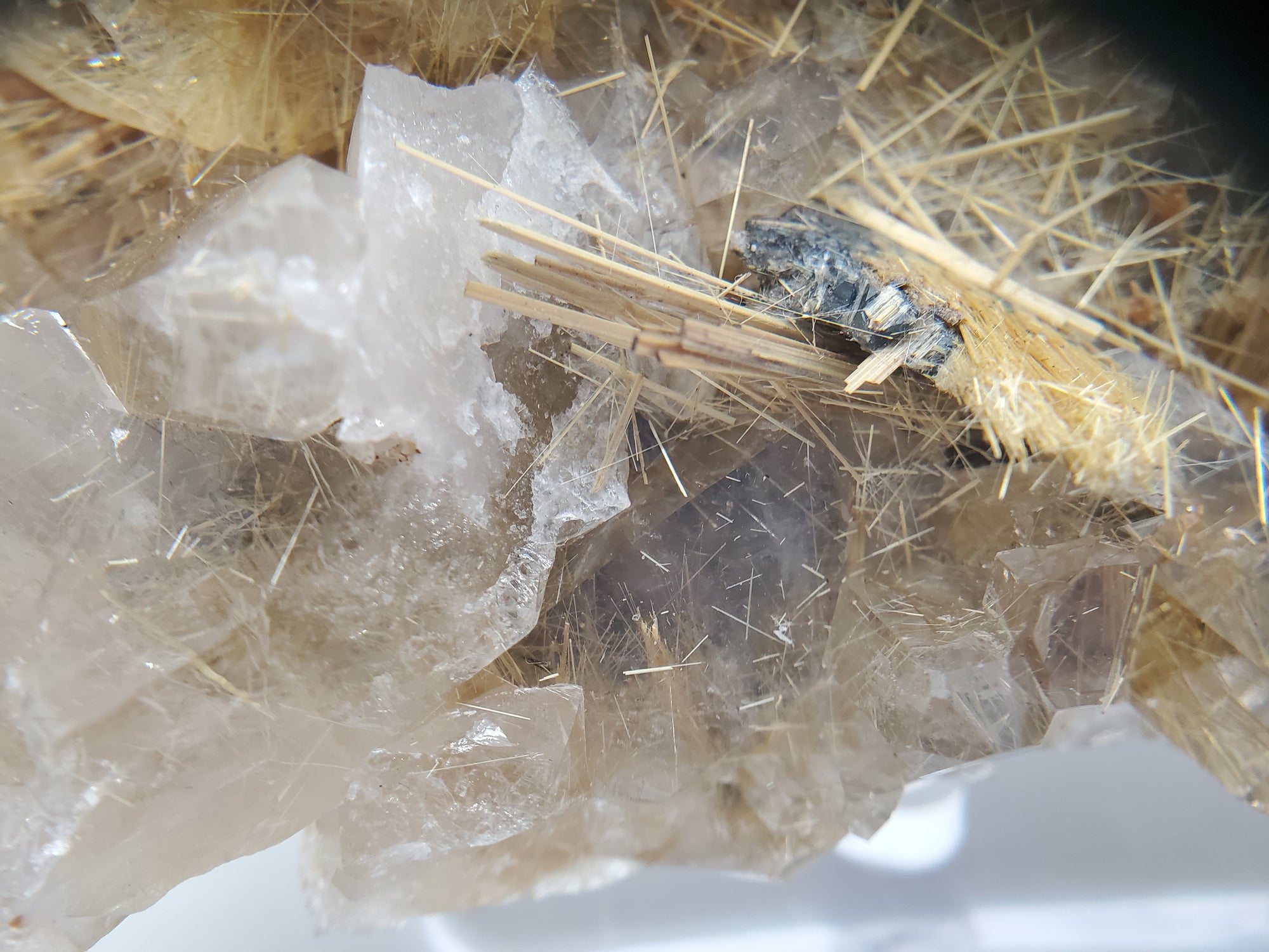 Rutile and Hematite w/ Smoky Quartz