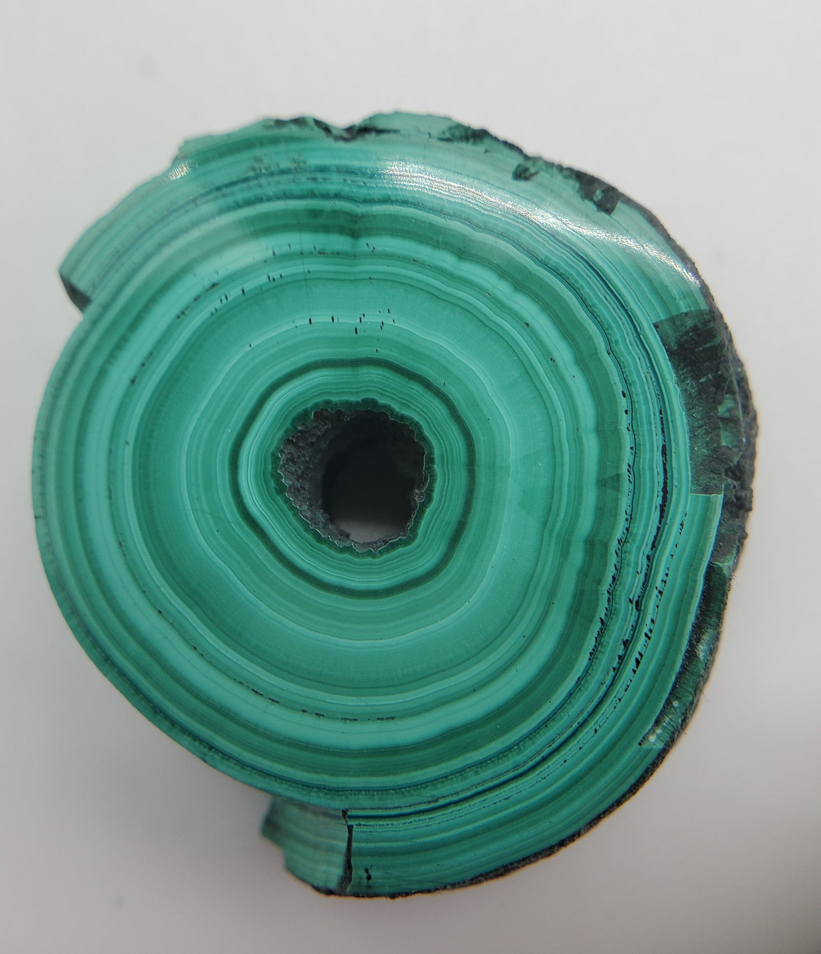 Malachite Stalactite Slice, DRC