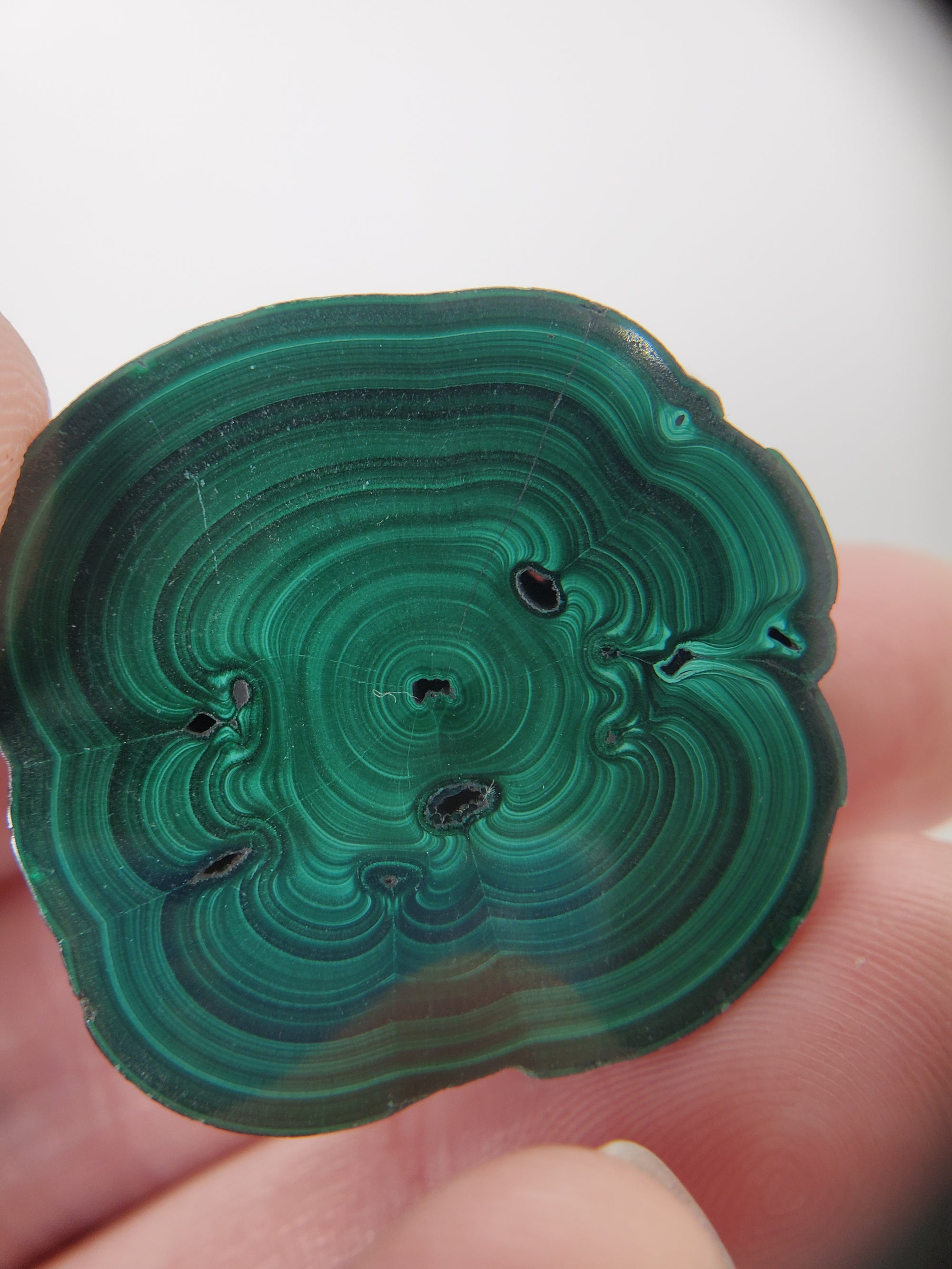 Malachite Stalactite Slice, DRC