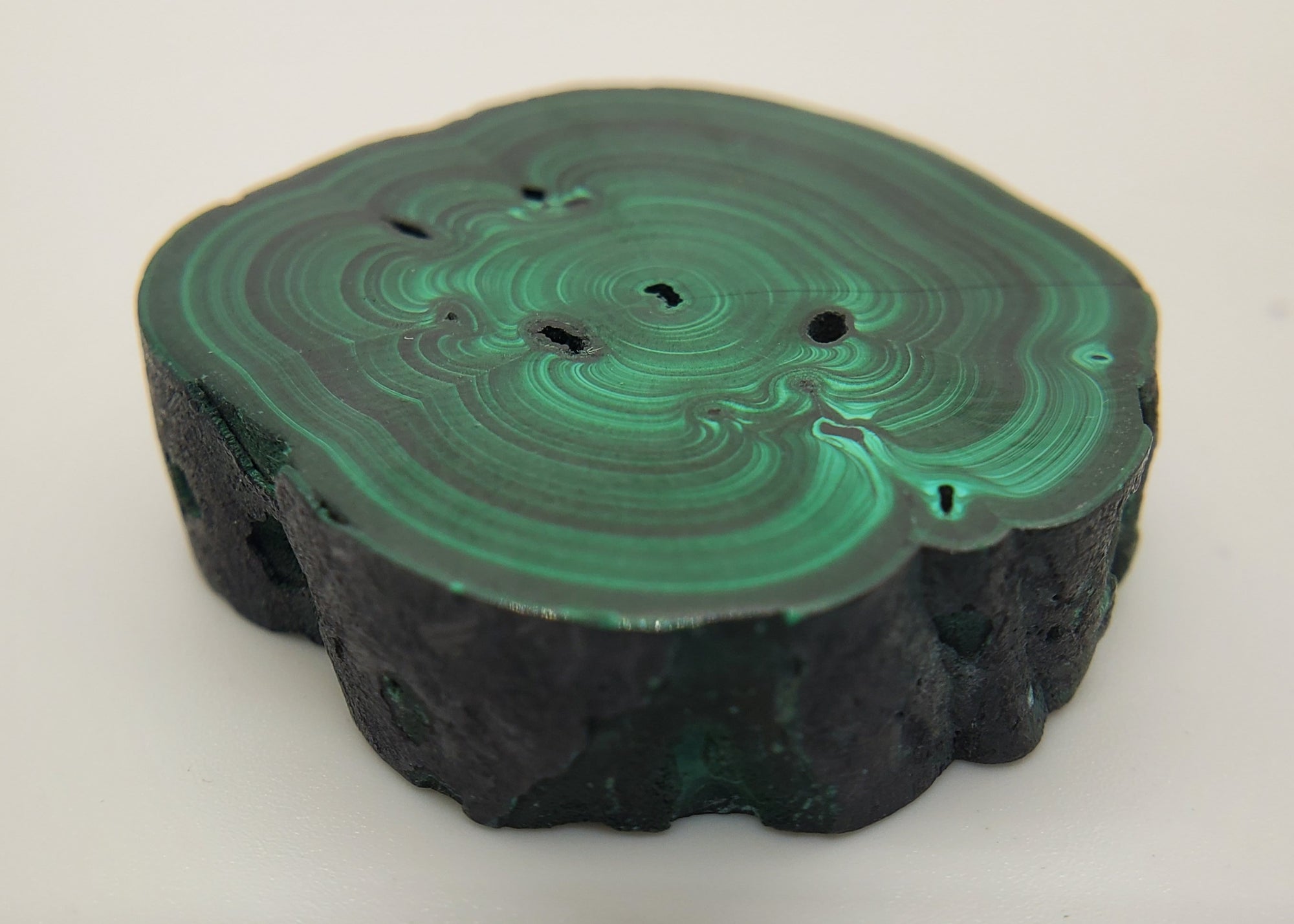 Malachite Stalactite Slice, DRC