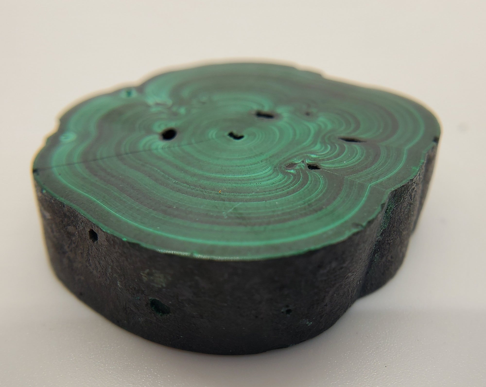Malachite Stalactite Slice, DRC