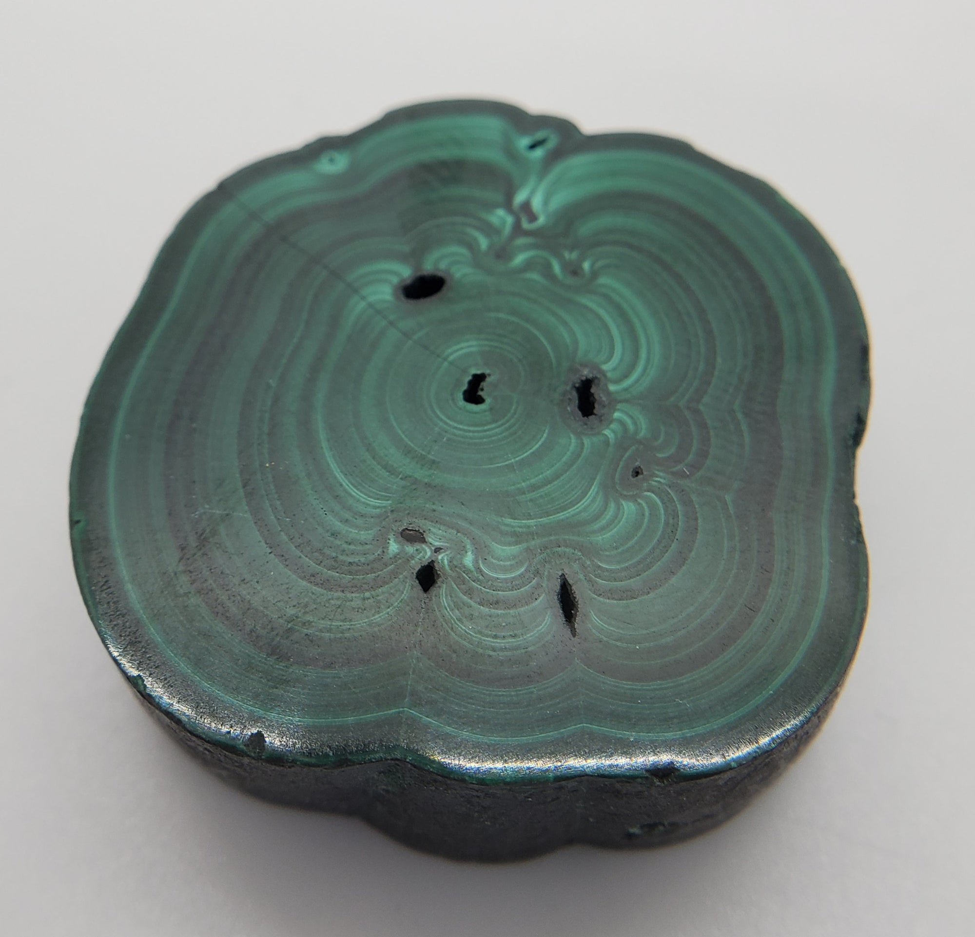Malachite Stalactite Slice, DRC