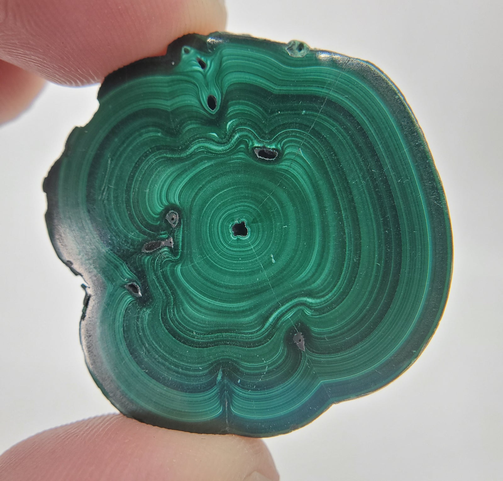 Malachite Stalactite Slice, DRC