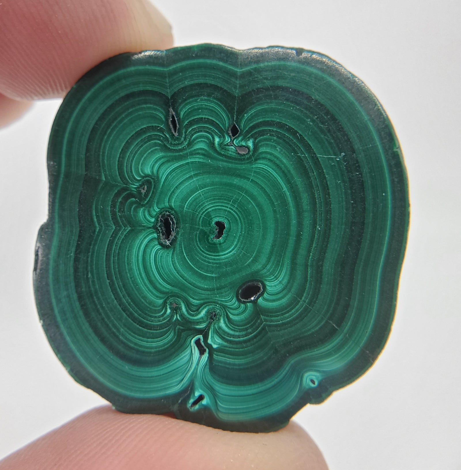 Malachite Stalactite Slice, DRC