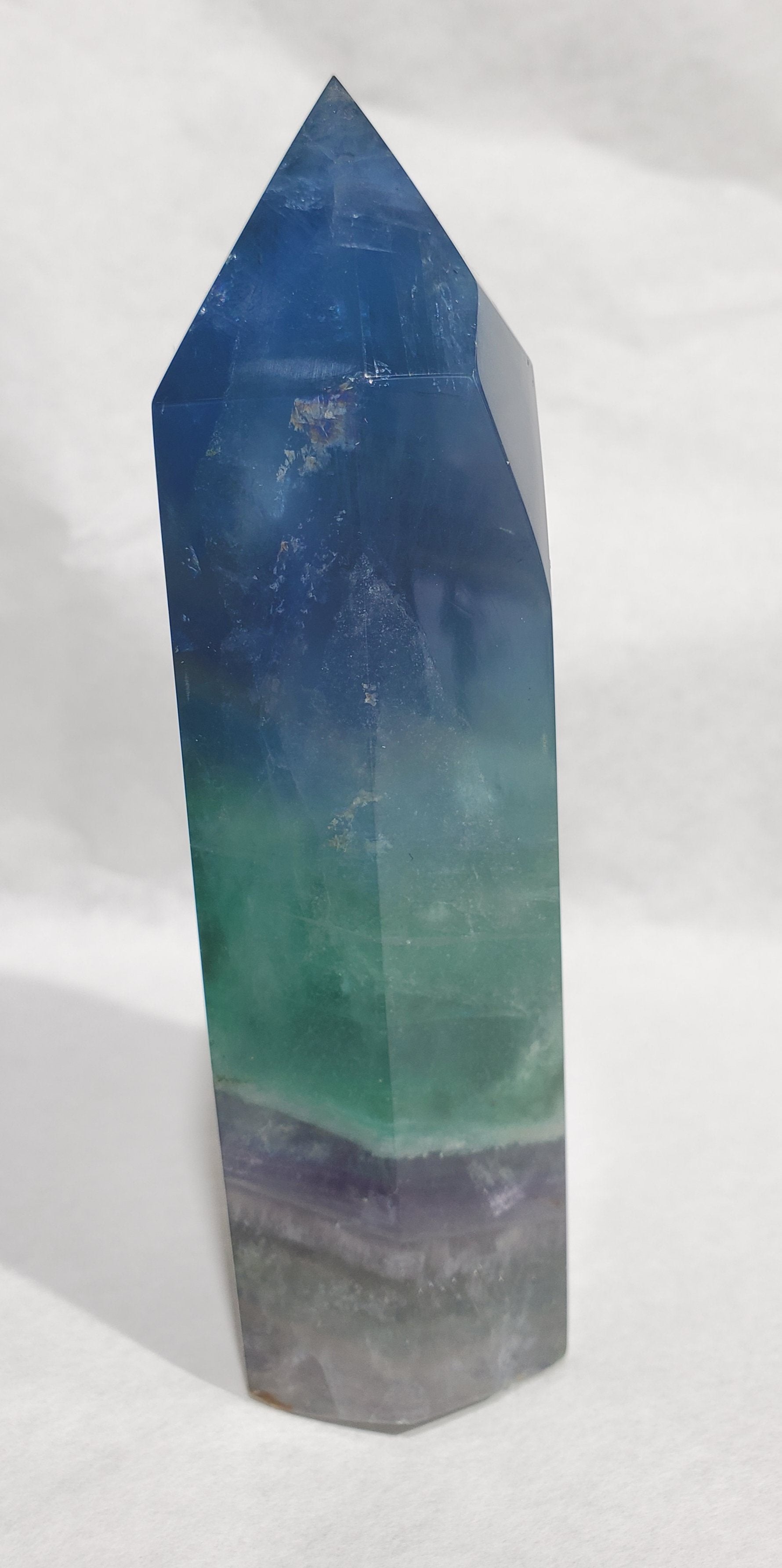 Rainbow Fluorite Point,  China