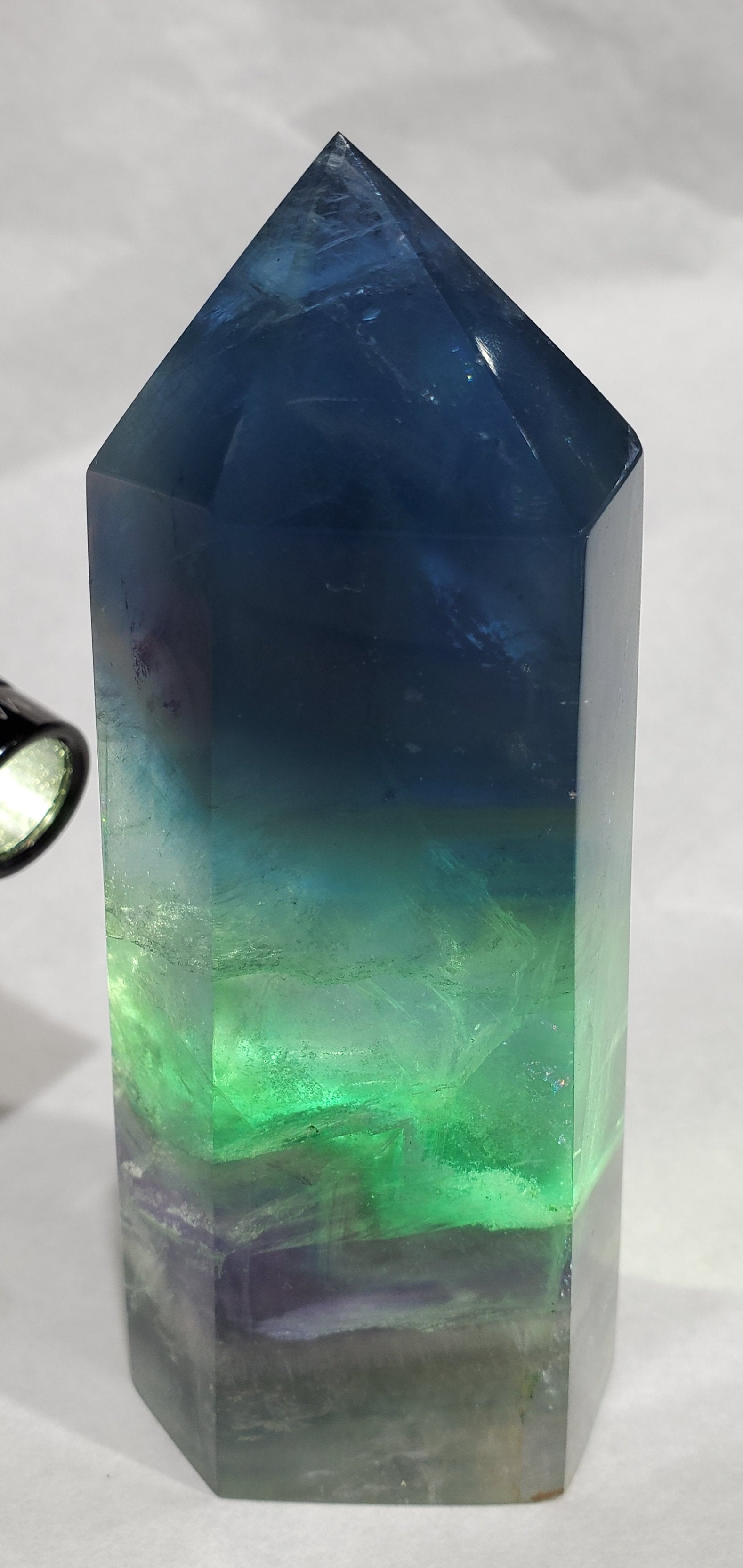 Rainbow Fluorite Point,  China
