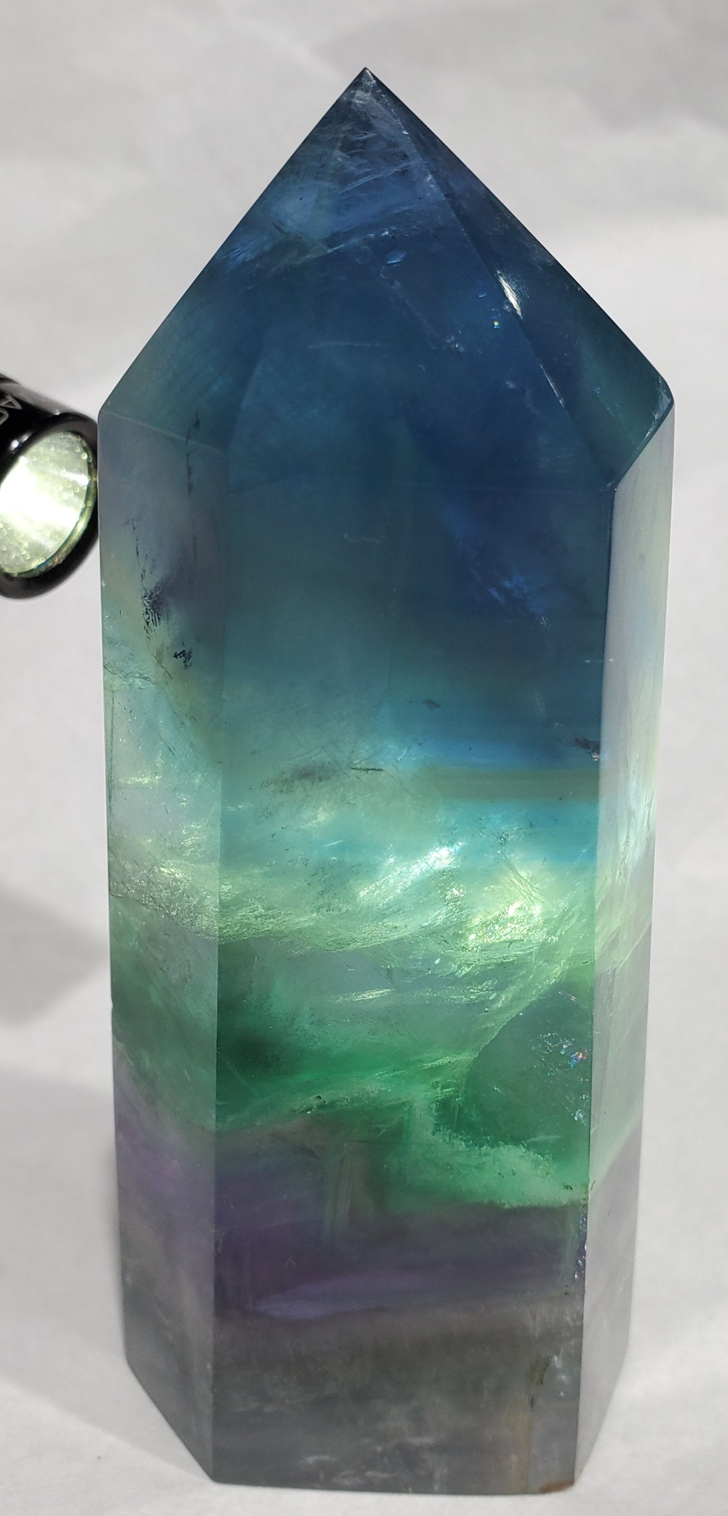 Rainbow Fluorite Point,  China