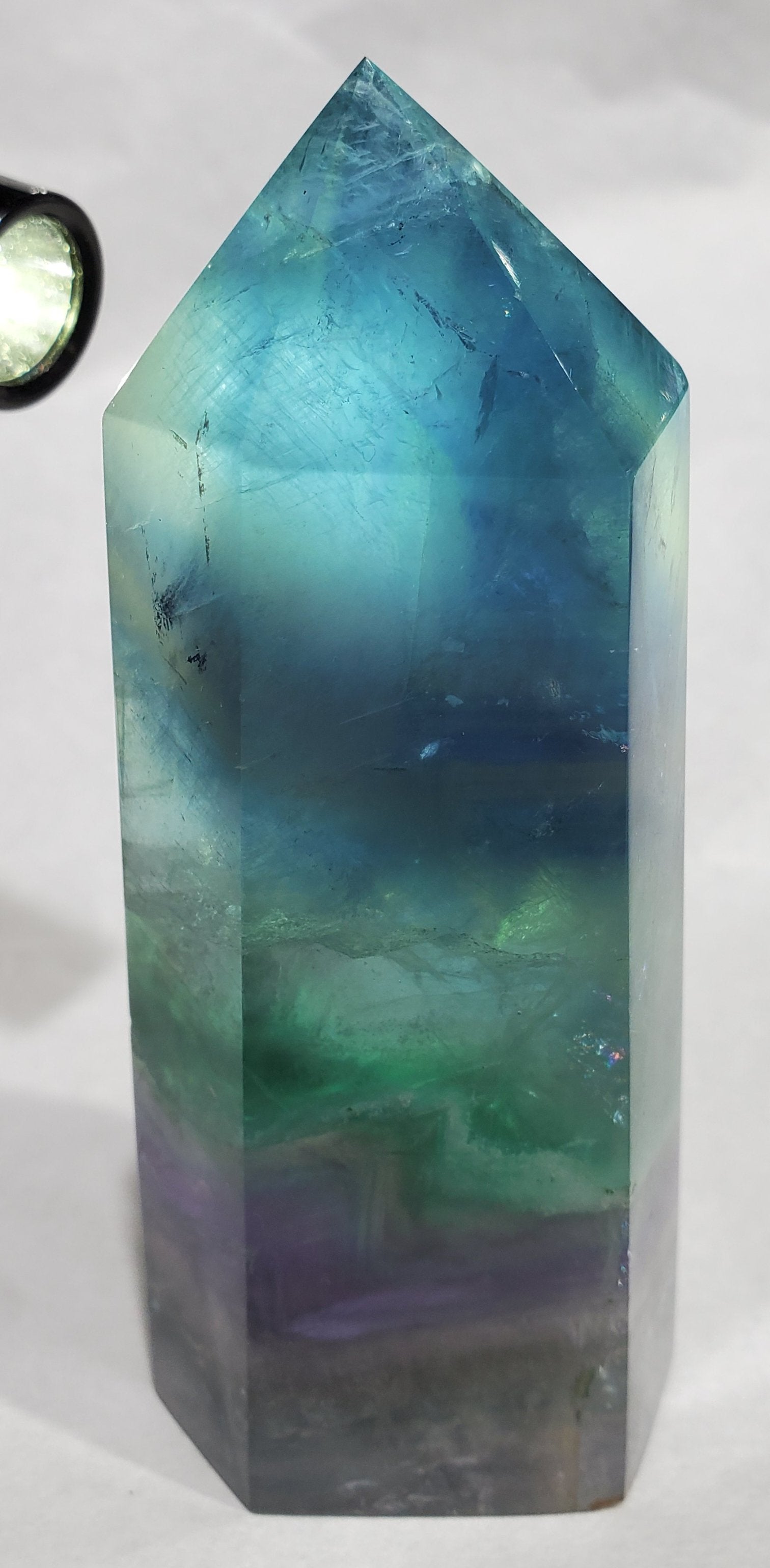 Rainbow Fluorite Point,  China